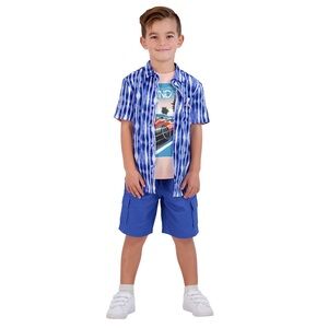 NWT Tommy Bahama Kids 3 Piece Set Shirt Short Sleeve Button Shirt Blue Boy’s 4T
